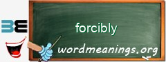 WordMeaning blackboard for forcibly